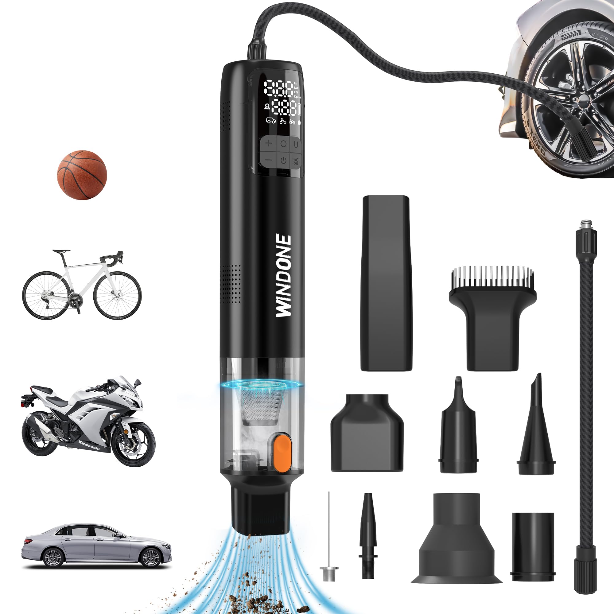 Windone Portable Electric Air Compressor Tire Inflator