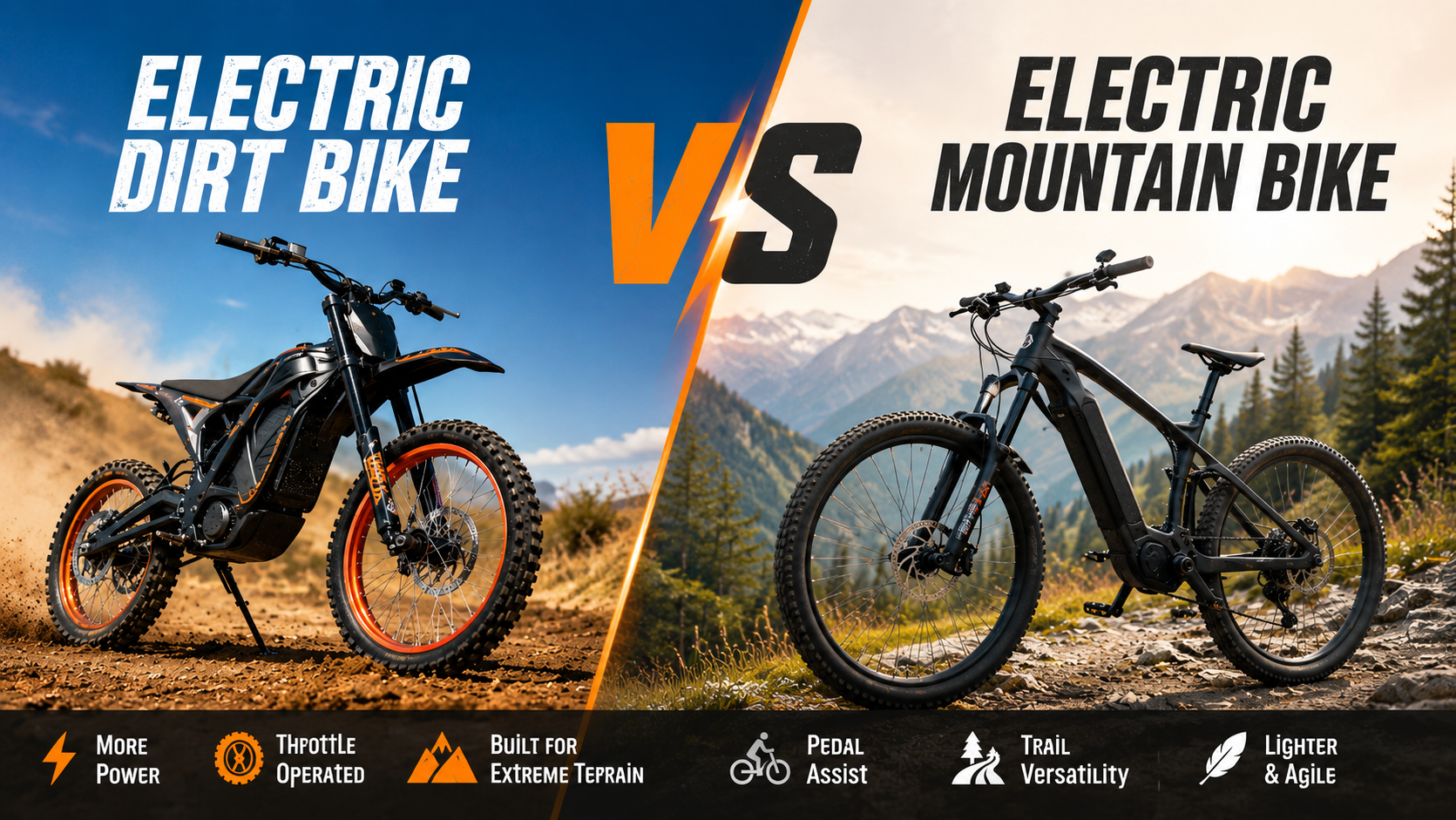 Electric Dirt Bike vs Electric Mountain Bike: What's the Difference?