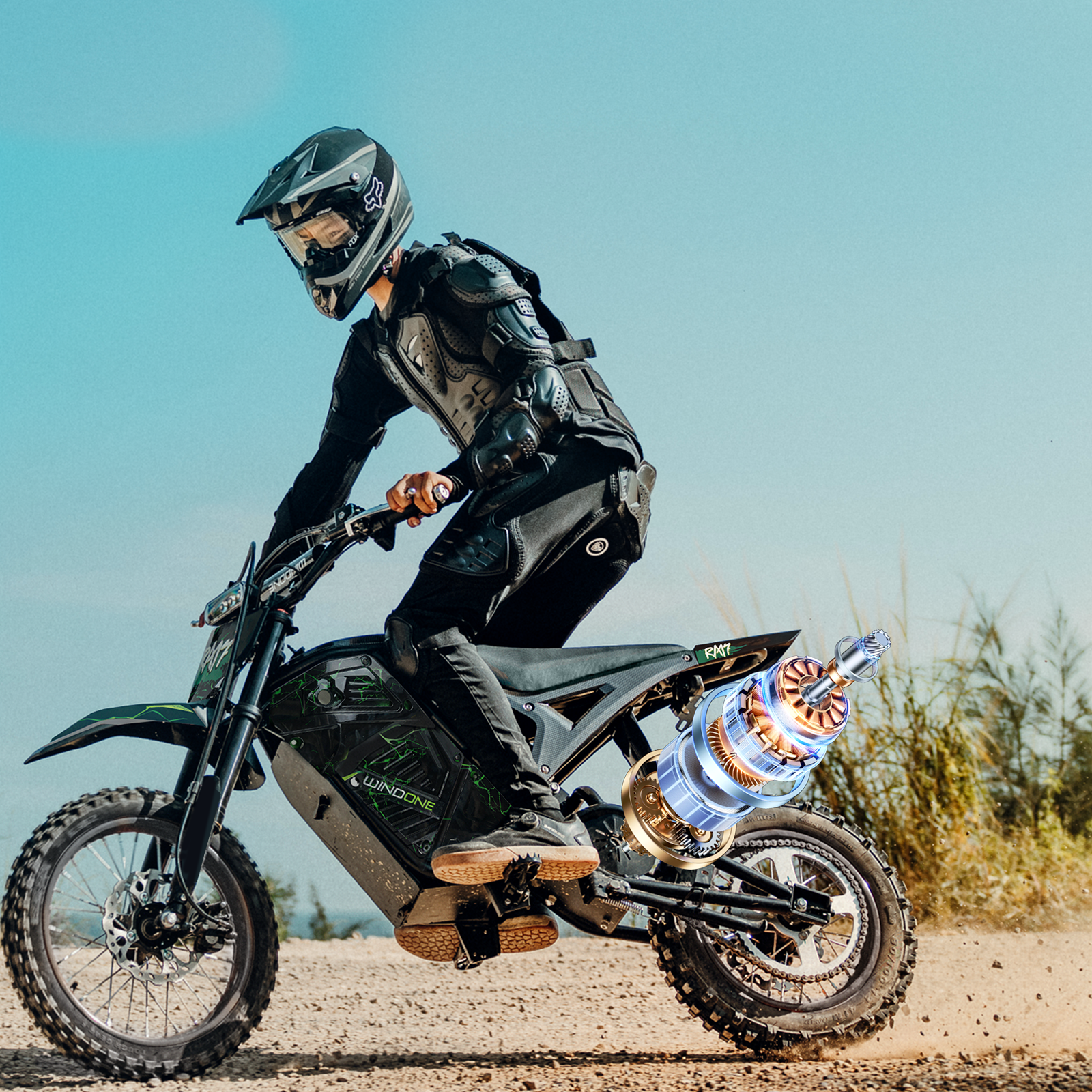 Windone RM7 Electric Dirt Bike for Teens & Adults | 2200W Power